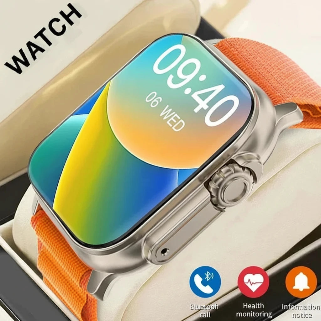 LAXASFIT Smartwatch – calls, messages & heart rate tracking.