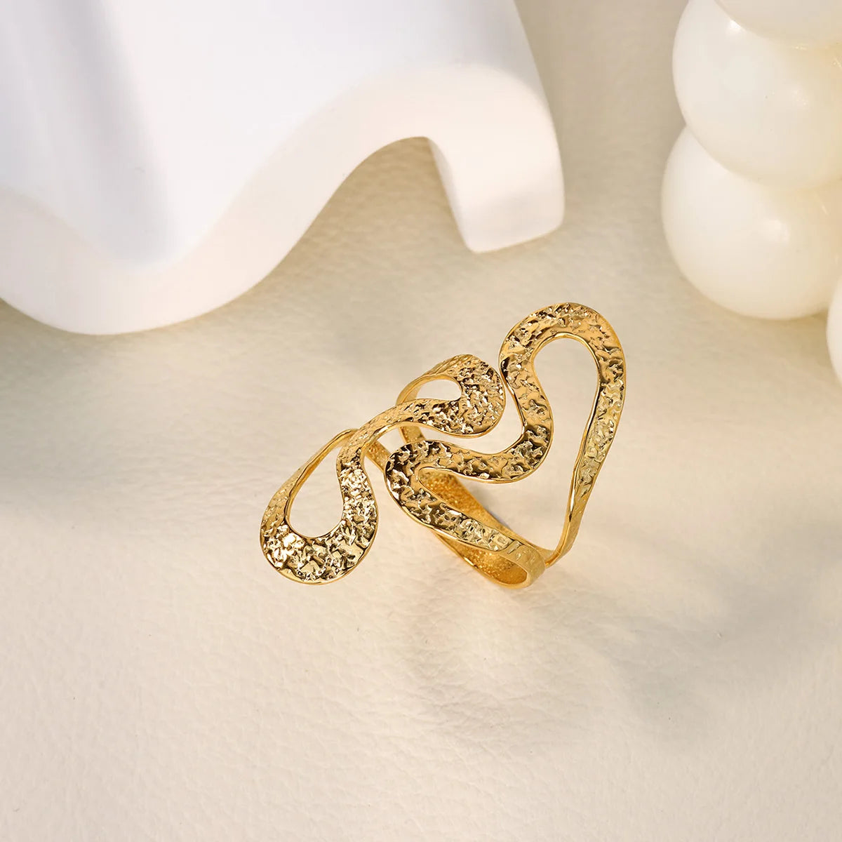 Stainless Steel Chunky Wide Ring