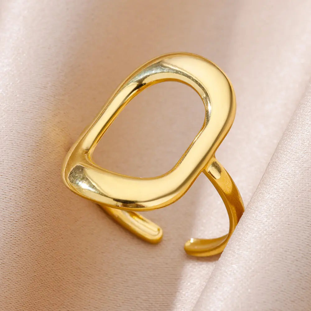 Luxury 316L Gold Stainless Steel Ring