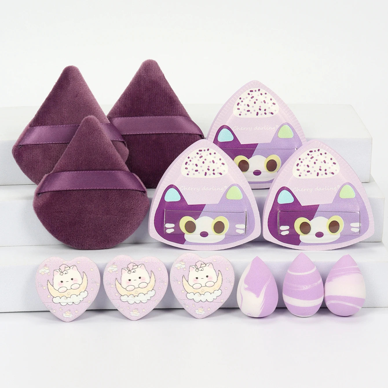 Cat Puff Makeup Blender Set