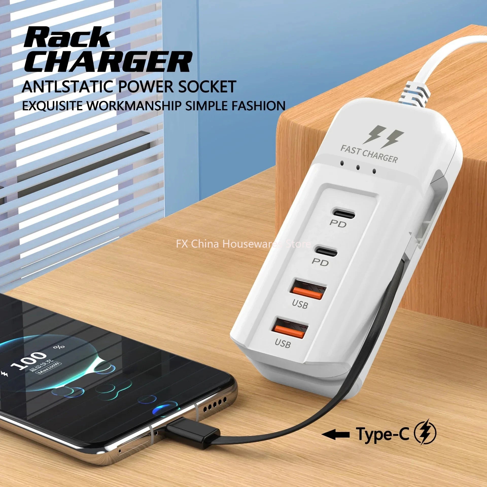 USB PD Type-C Fast Wall Charger Multiport Quick Charge Adapter EU/US Plug