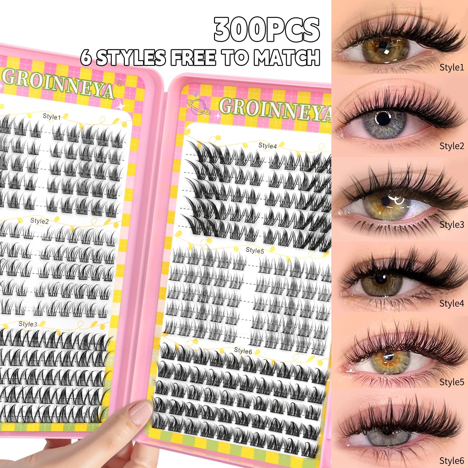 GROINNEYA 320PCS Lash Cluster Tray