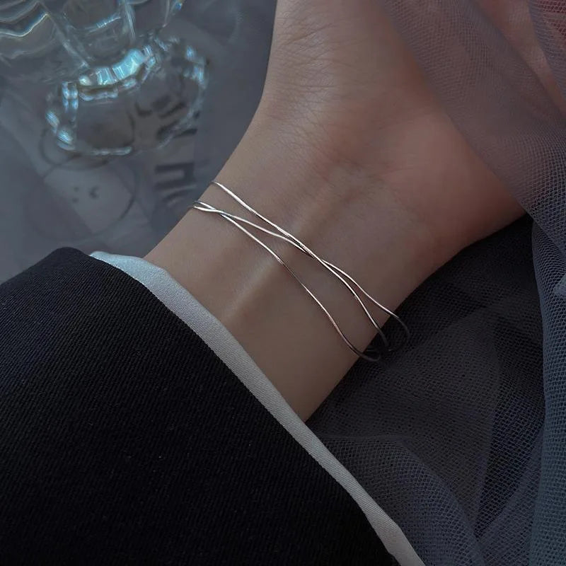 925 Sterling Silver Multi-Layer Coil Bracelet