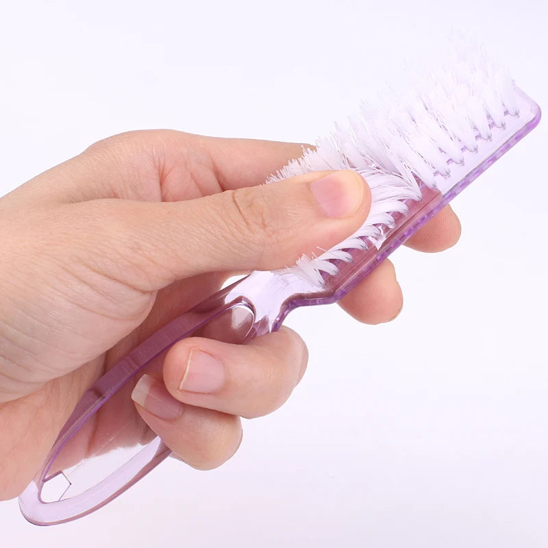 4Pcs Transparent Nail Brush Cleaning Brushes