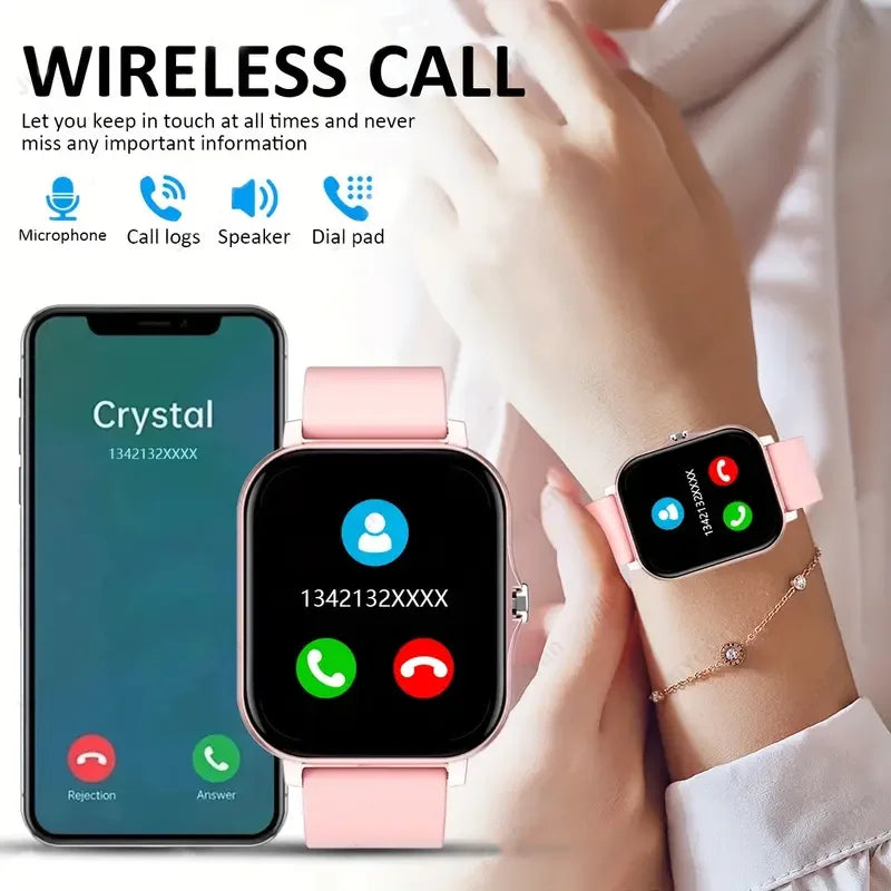 KESHUYOU Smartwatch – calls, SpO2 & BP monitoring. Stylish health watch for daily use & gifting.