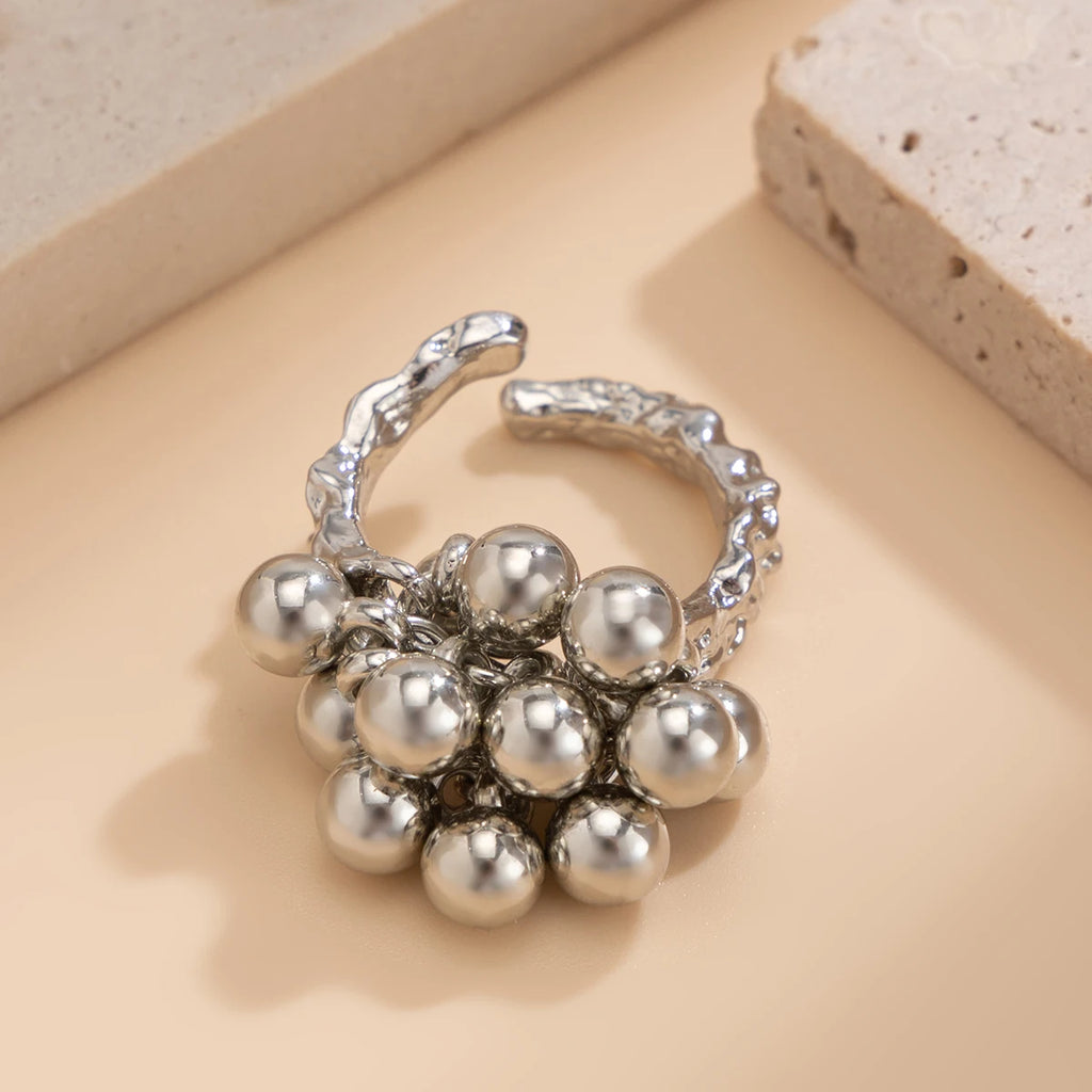 Irregular Ball Ring Punk Style Opening Ring