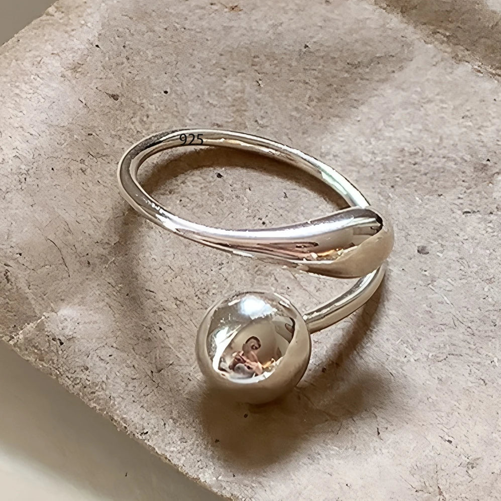 925 Silver Twisted Croissant Ring