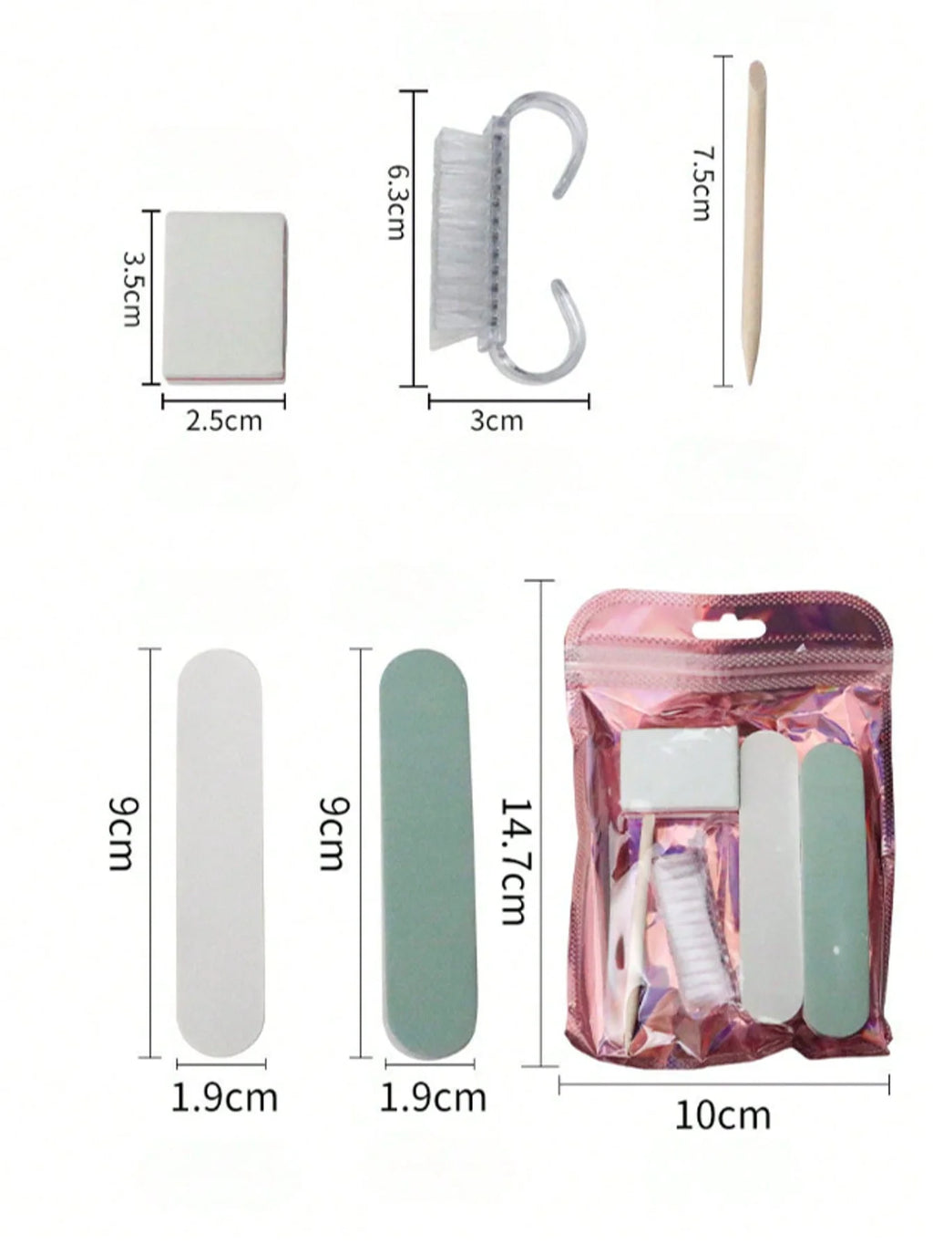 1/7 Bag Nail Files & Buffers Set