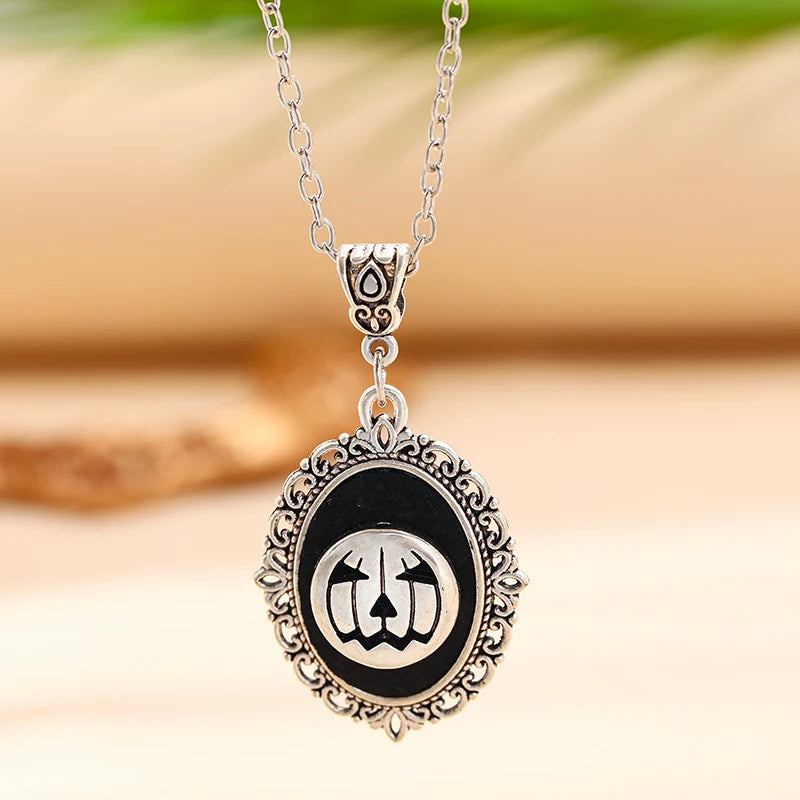 Gothic Vampire Cameo Pendant Choker – Velvet Necklace