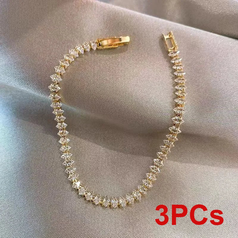 Luxury Roman Crystal Geometric Tennis Bracelet