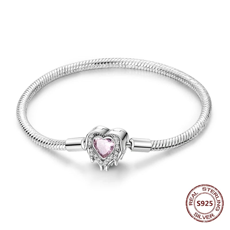 Star Moon Sun 925 Silver Charm Bracelet