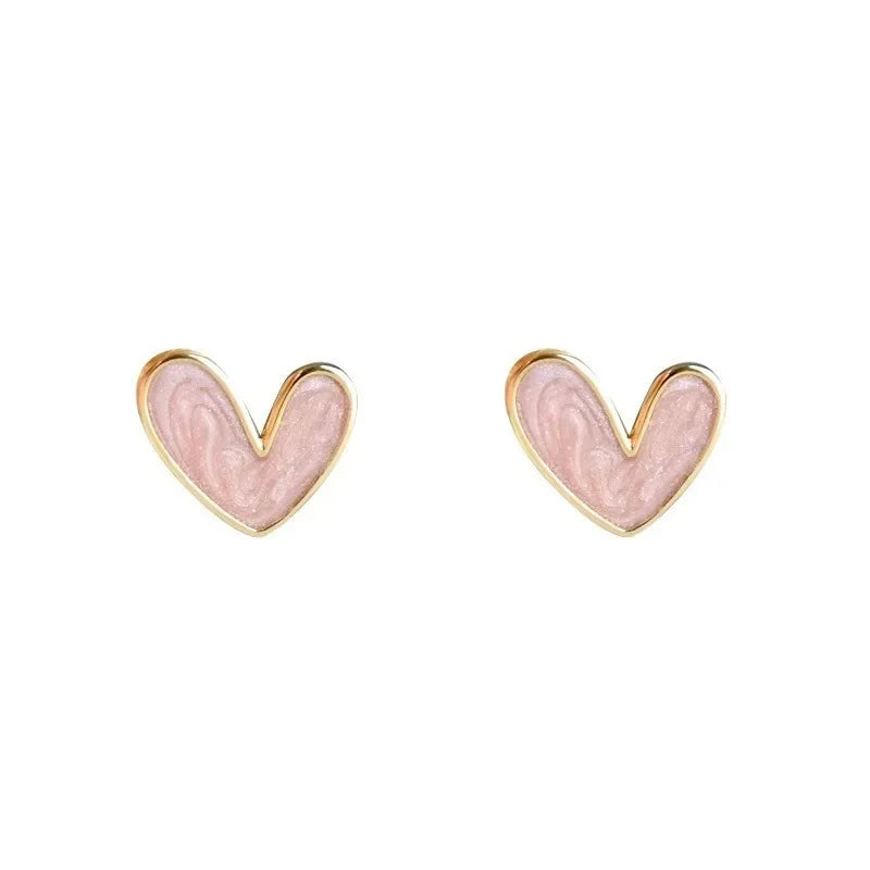 Heart Pearl Drop Earrings