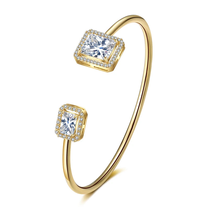Luxury Geometric Gold Cuff Bangles Bracelet