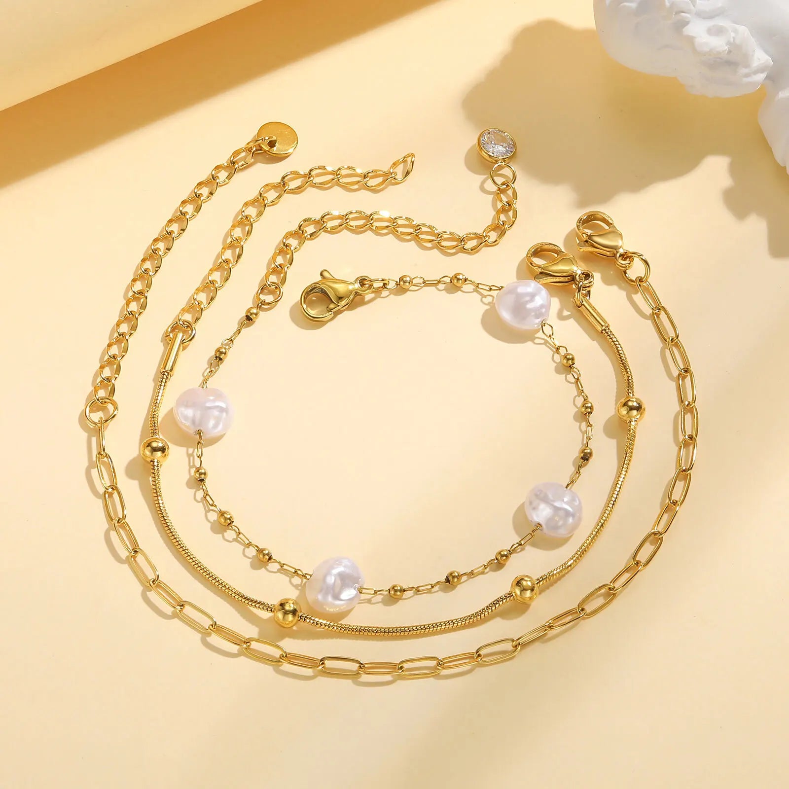Waterproof Stainless Steel Chain Bracelet – Gold