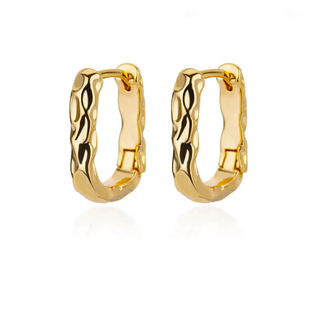 Elegant Round Stainless Steel Hoop Earrings