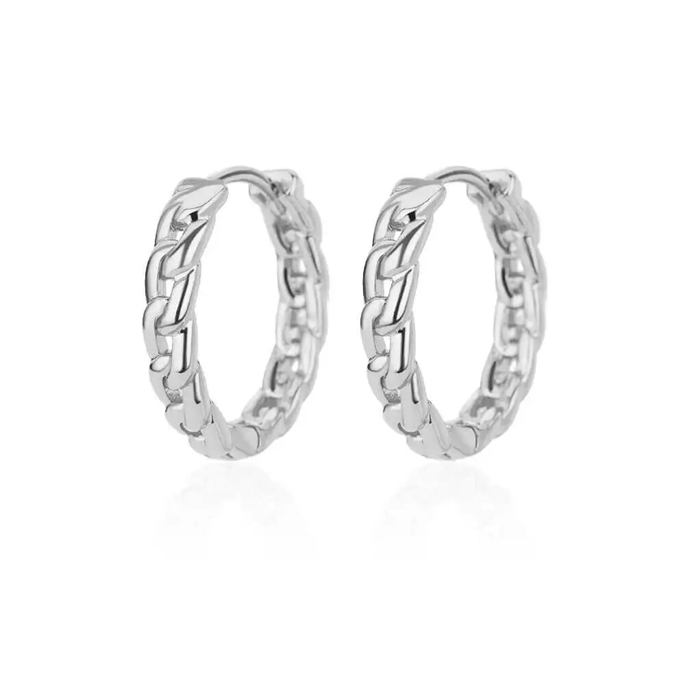 Elegant Round Stainless Steel Hoop Earrings