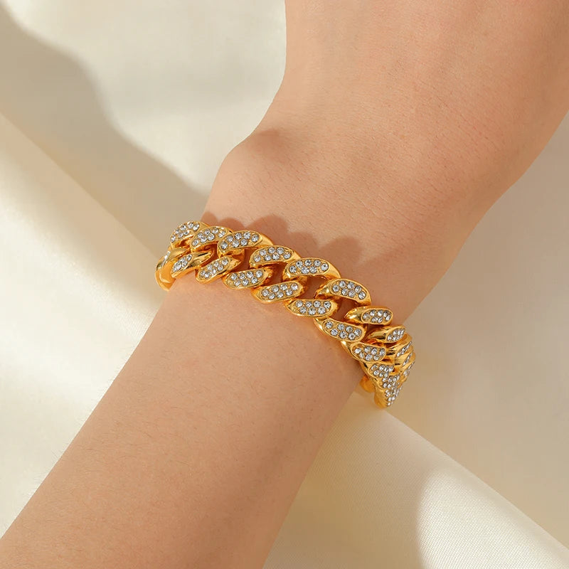 316L Stainless Steel Cuban Chain Bracelet