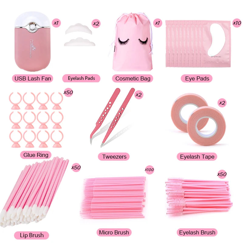 268PCS Eyelash Extensions Kit Brushes Set