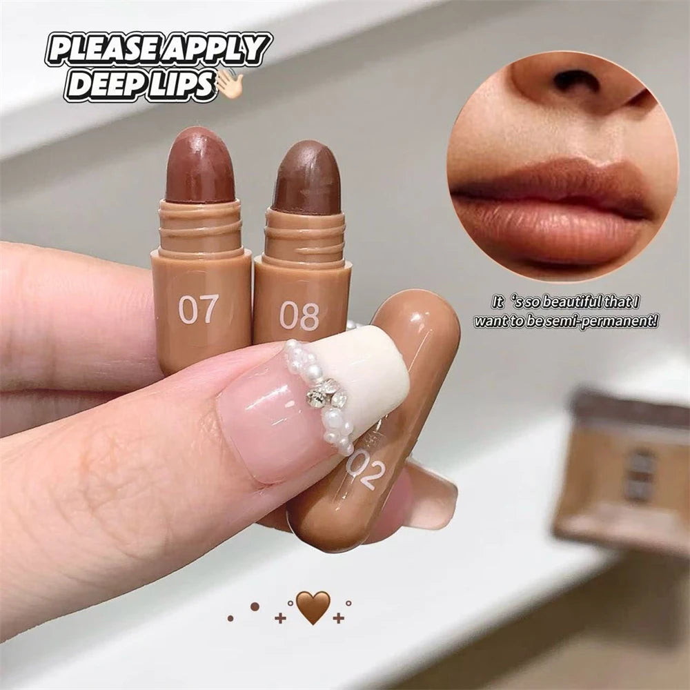 ‌10 Color Smooth Brown Lipstick Set