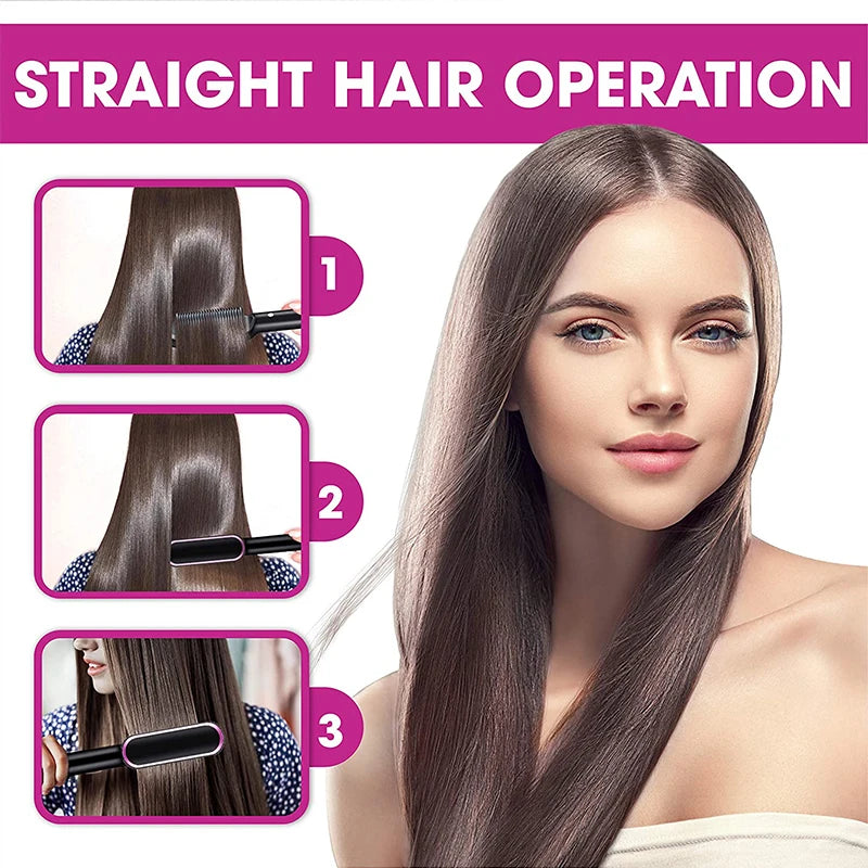 Professional PTC Fast Heating Hair Straightener Comb