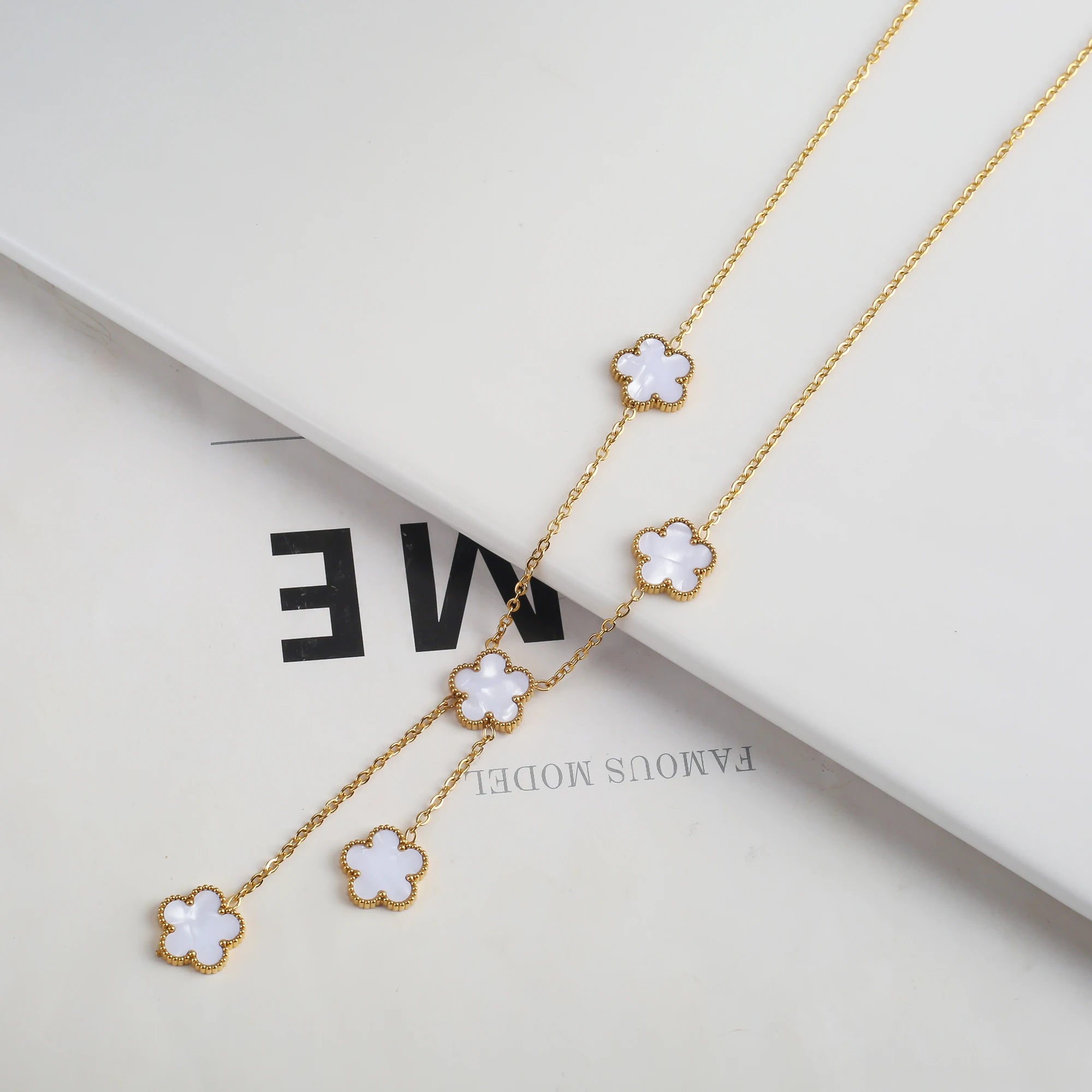 Stainless Steel Clover Flower Bracelet