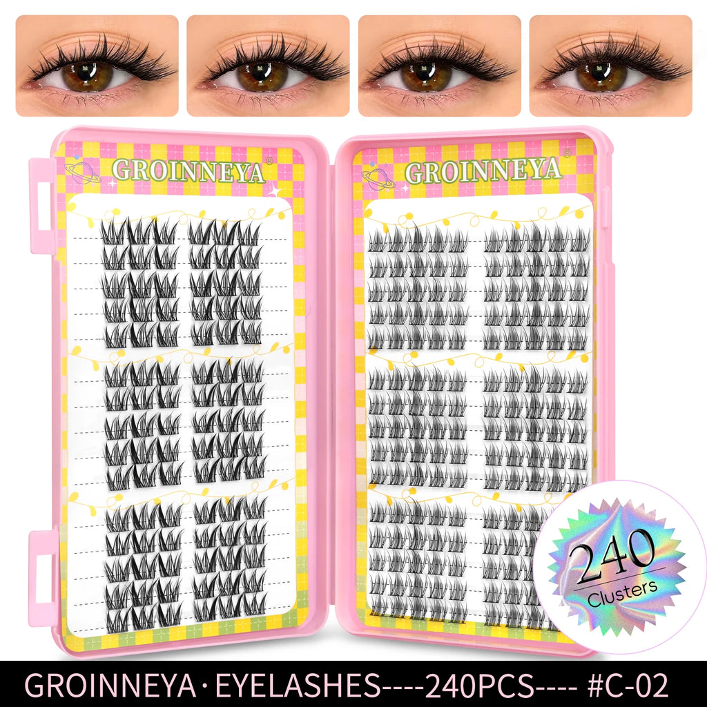 GROINNEYA 320PCS Lash Cluster Tray