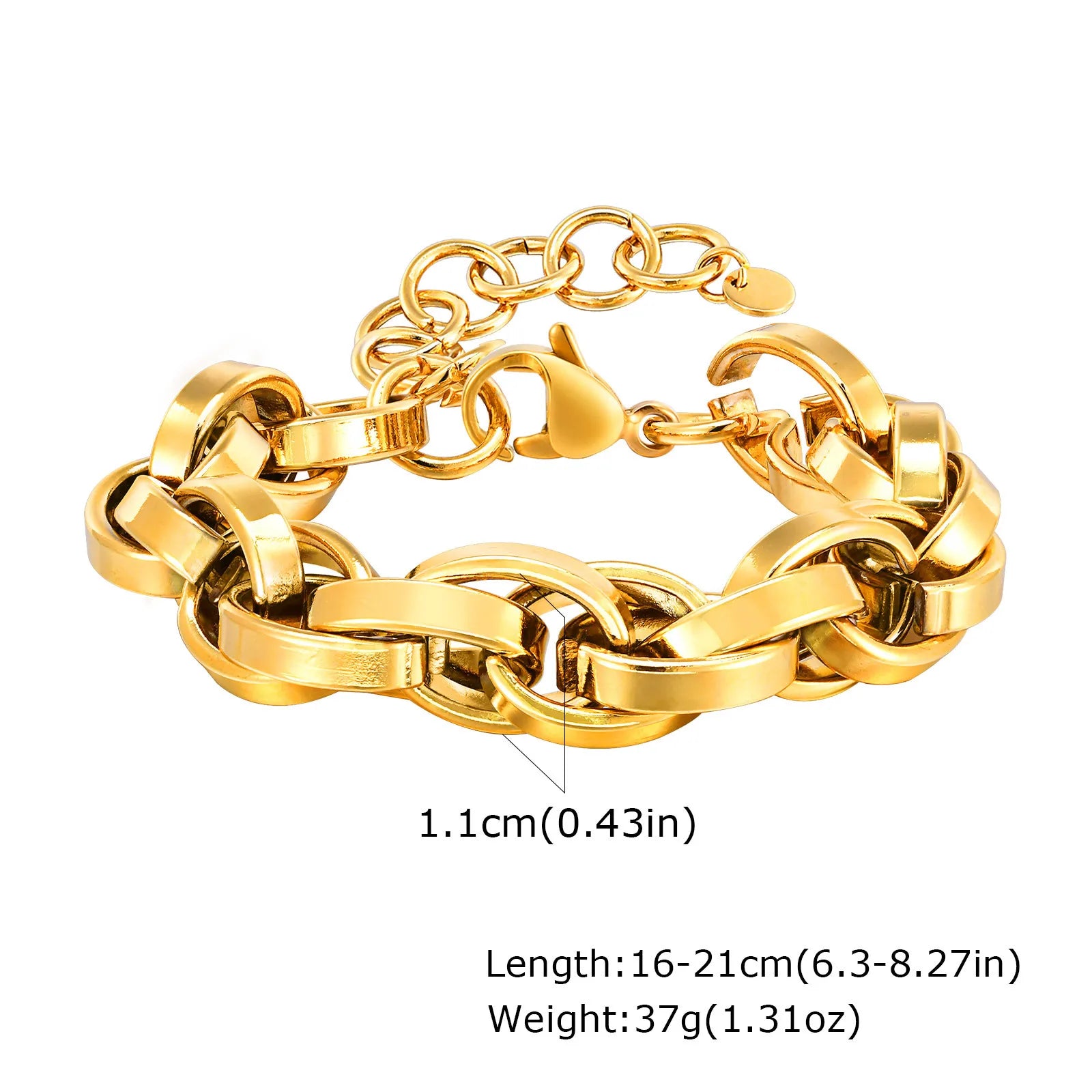 Chunky Stainless Steel Link Chain Bracelet