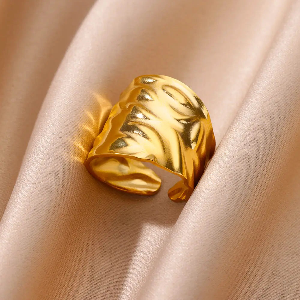 Stainless Steel Chunky Wide Ring