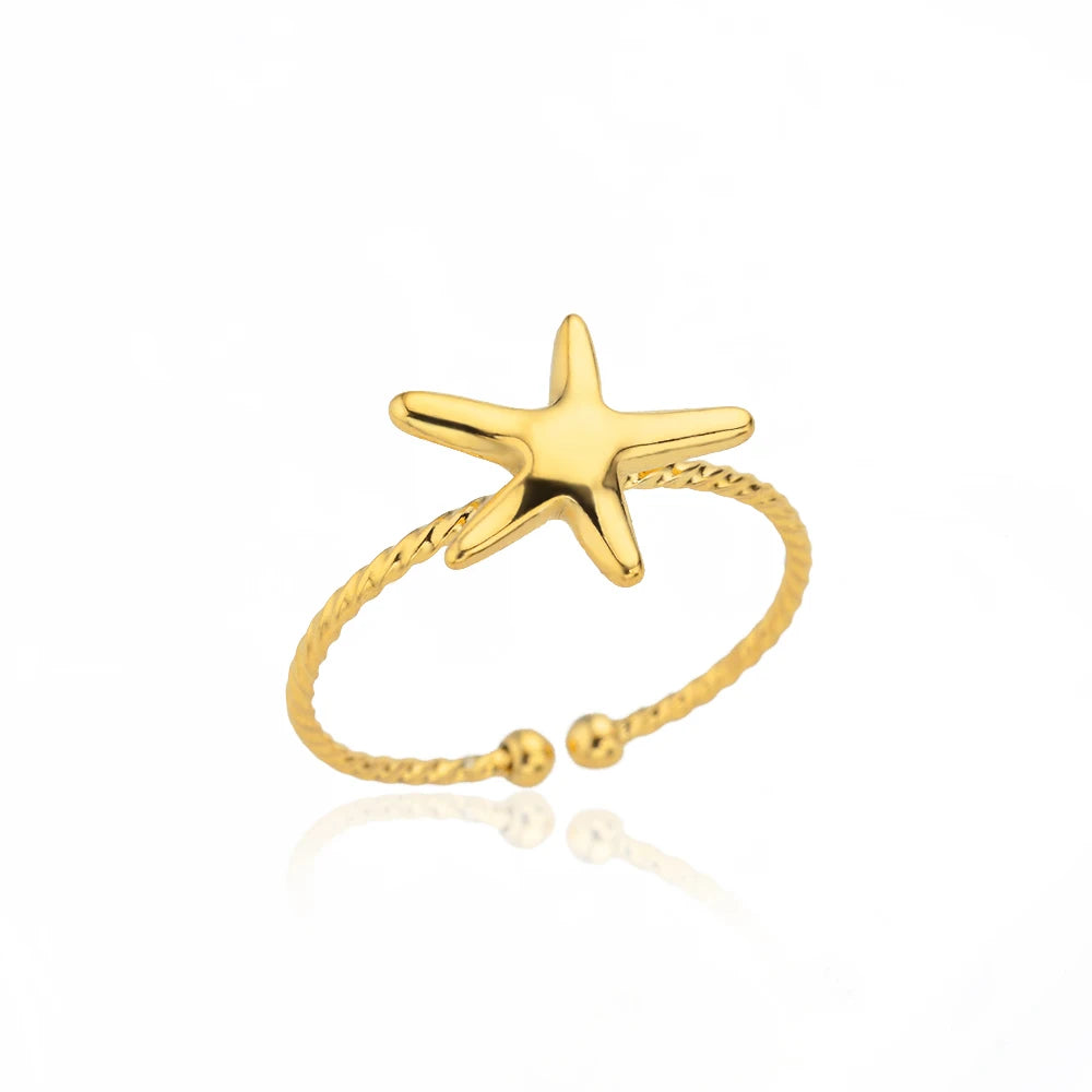Luxury 316L Gold Stainless Steel Ring