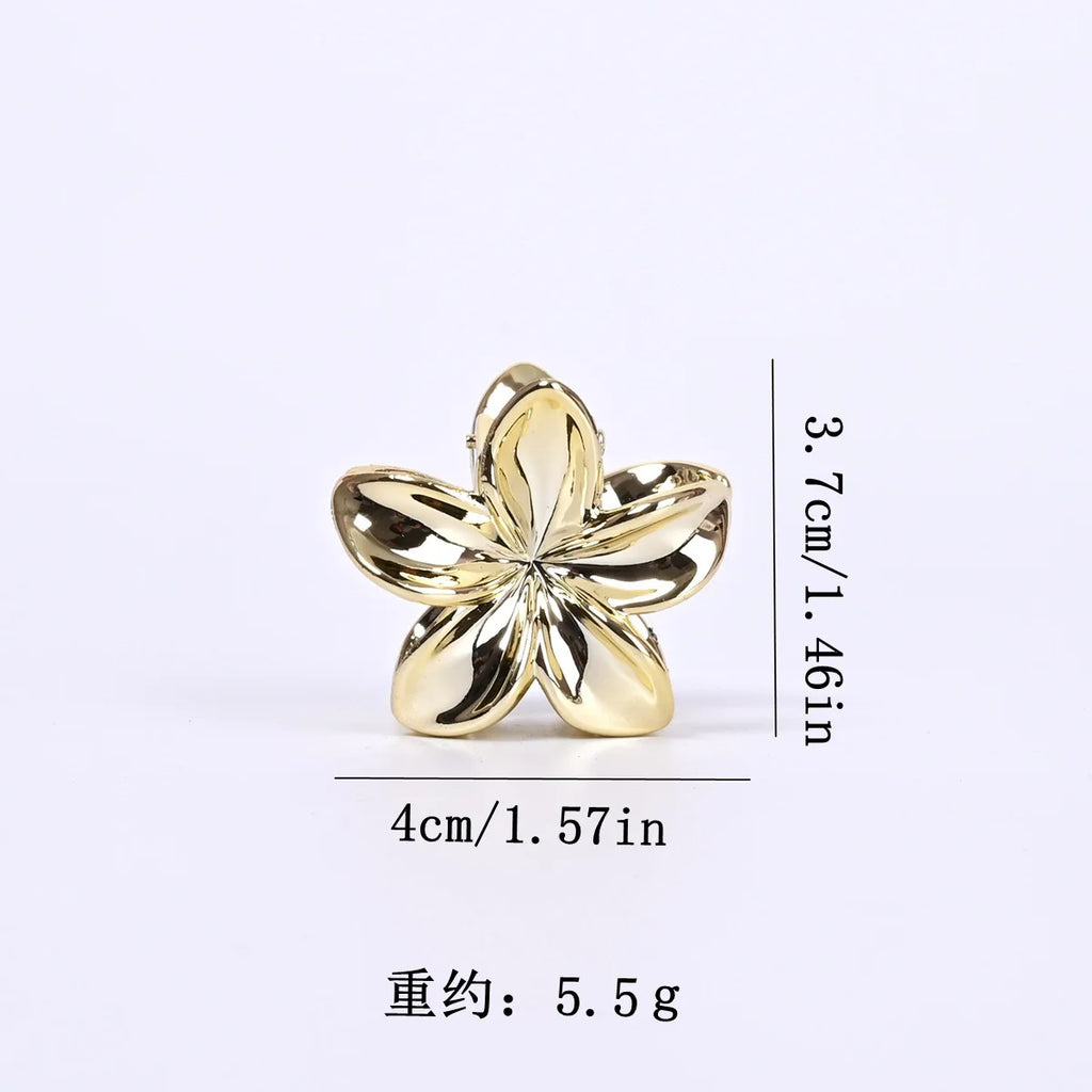 Fashionable Shiny Egg-Shaped Flower Hair Clip