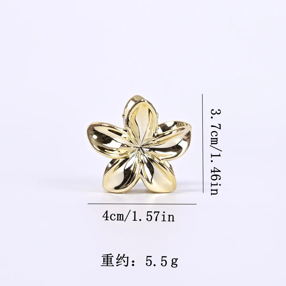 Fashionable Shiny Egg-Shaped Flower Hair Clip