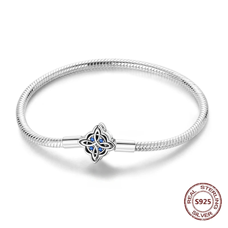 Star Moon Sun 925 Silver Charm Bracelet