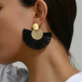 Bohemian White Tassel Fringe Dangle Earrings