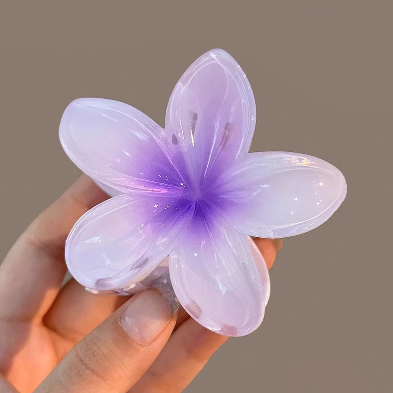 New Hawaiian Gradient Flower Hair Clips