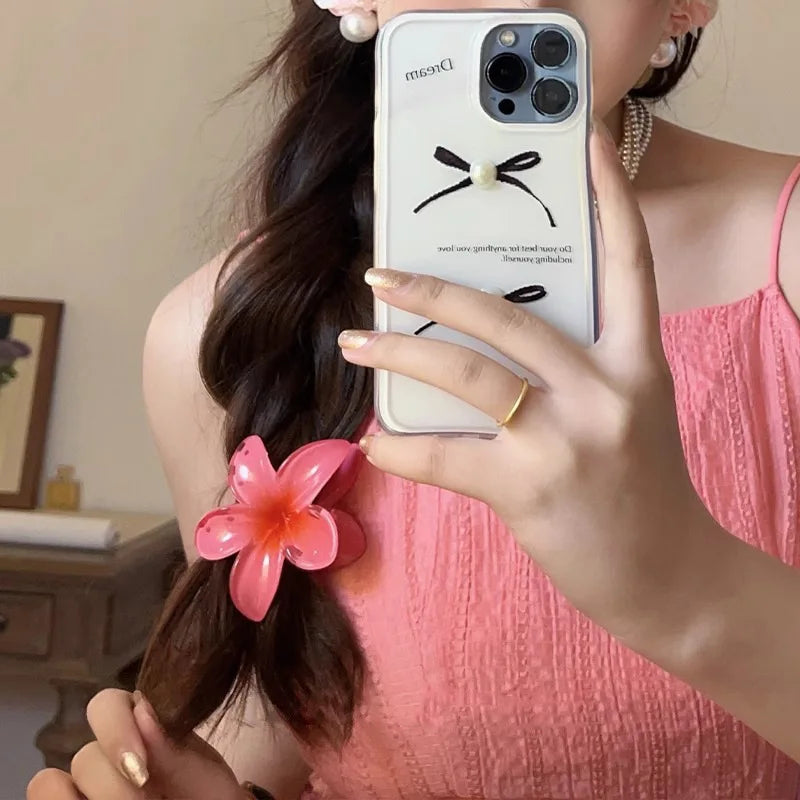 New Hawaiian Gradient Flower Hair Clips