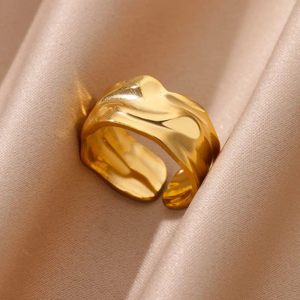Stainless Steel Chunky Wide Ring