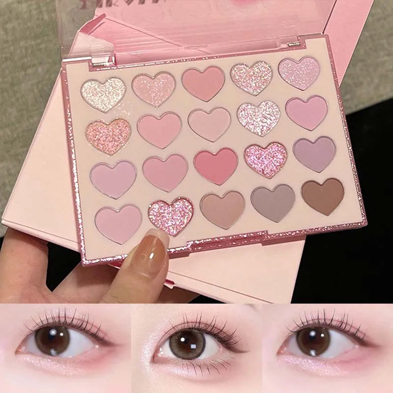 Romantic Pearl Heart Makeup Palette
