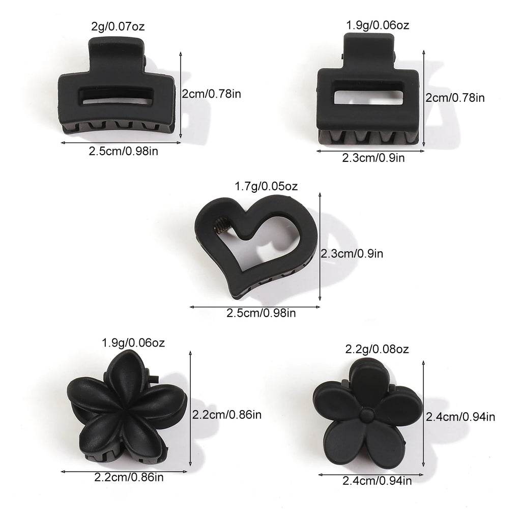 12/24/30Pcs Mini Flower Hair Claw Clips Pack