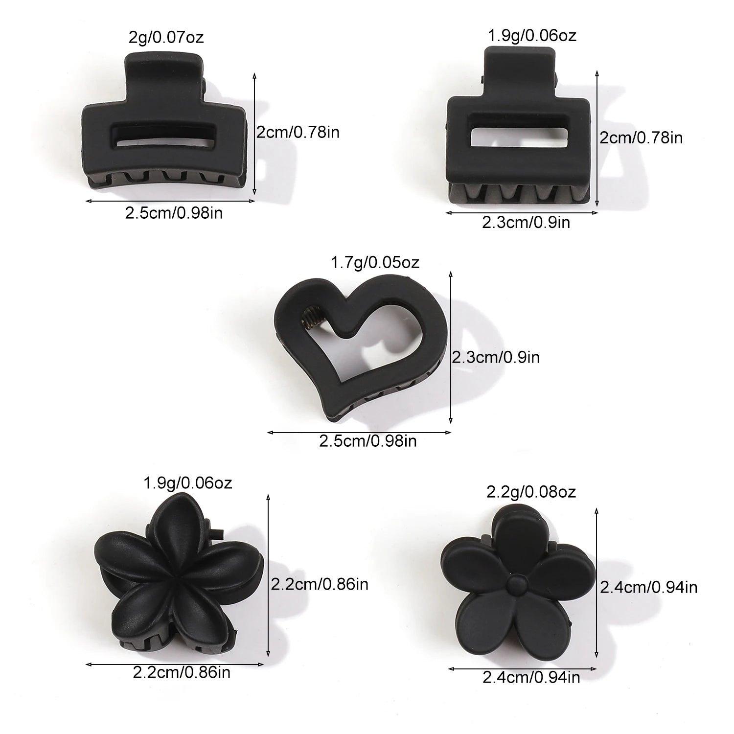 12/24/30Pcs Mini Flower Hair Claw Clips Pack
