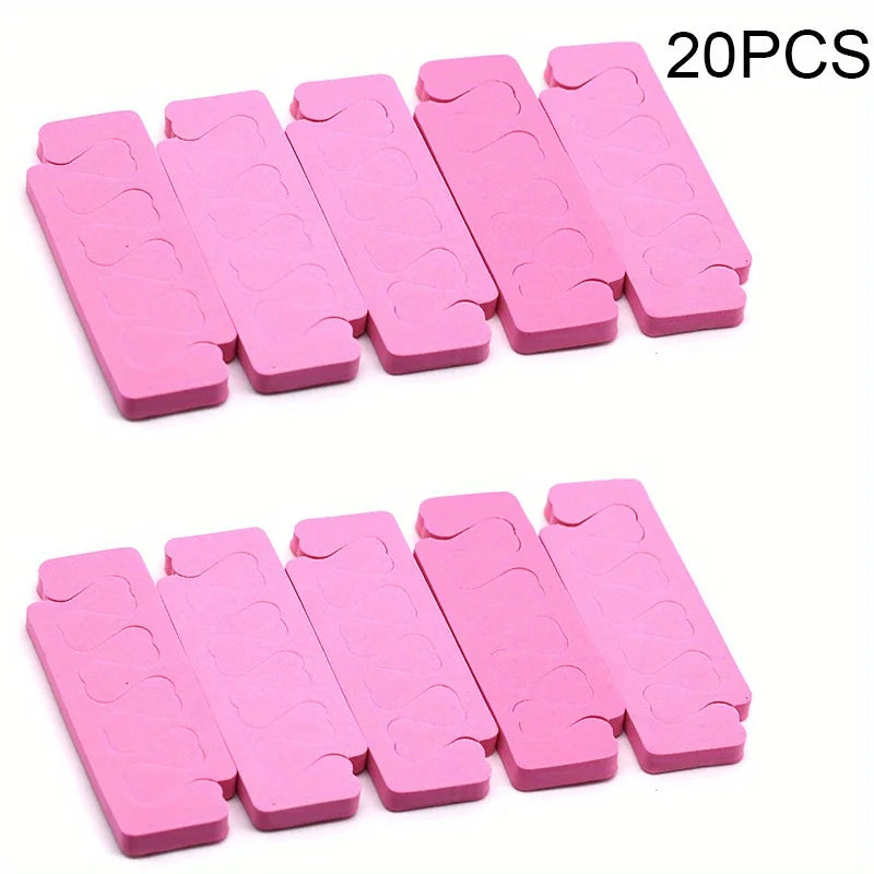 2/10/20/50/100PCS Pink Nail Art Toe Separators