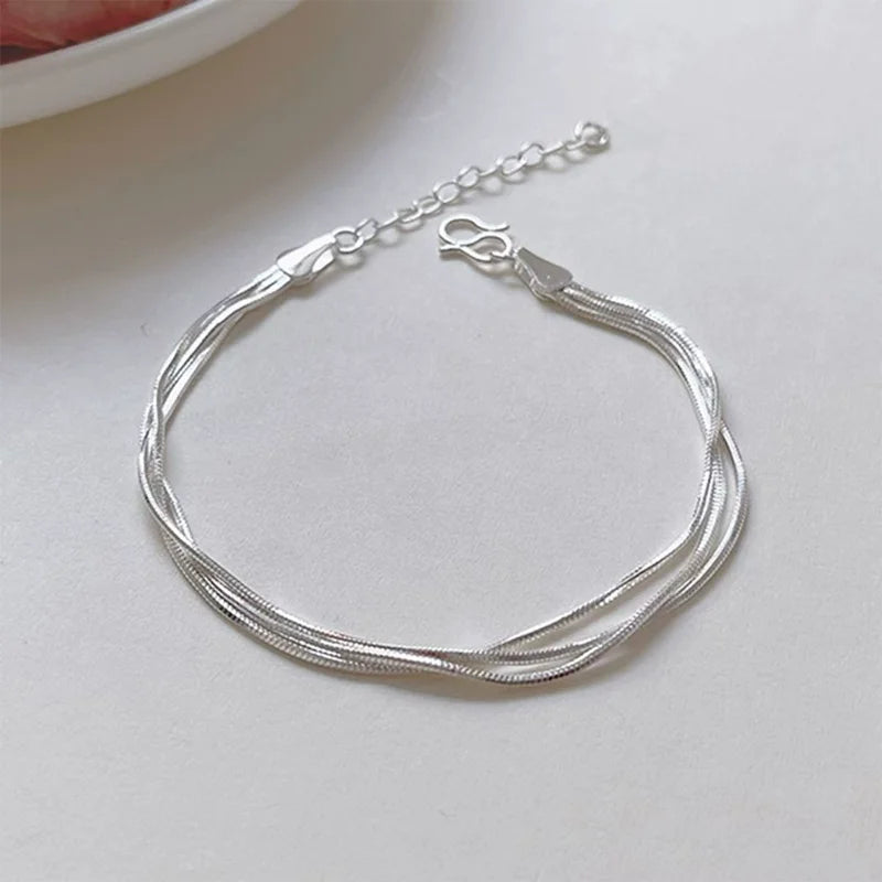 925 Sterling Silver Multi-Layer Coil Bracelet