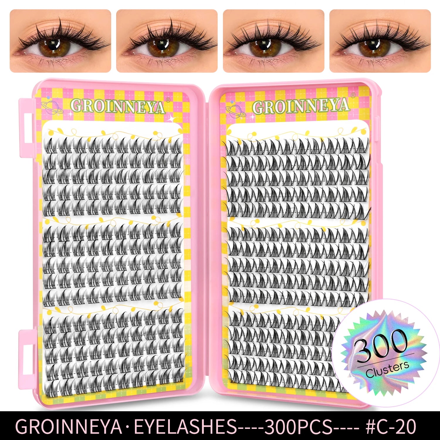 GROINNEYA 320PCS Lash Cluster Tray