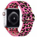 Fashion Leopard Nylon Strap for Apple Watch 38mm–49mm