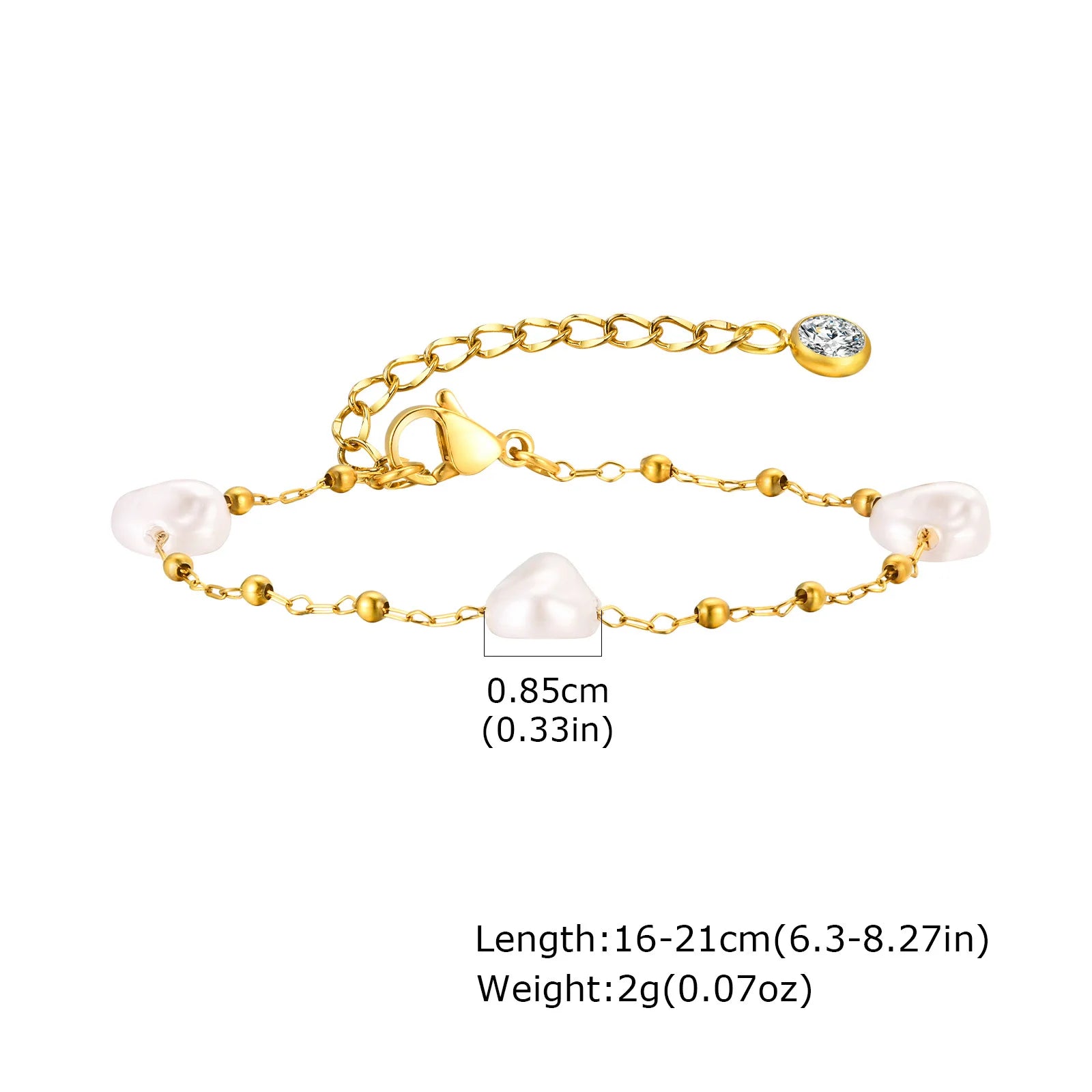 Waterproof Stainless Steel Chain Bracelet – Gold