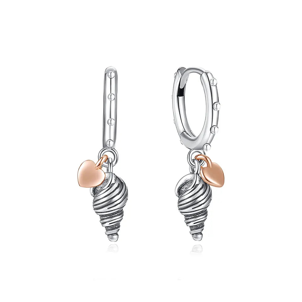 925 Sterling Silver Stud & Hoop Earrings Set