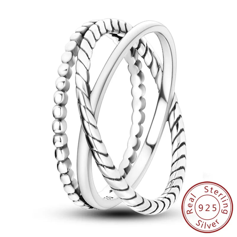 925 Silver Infinity Zircon Ring for Women
