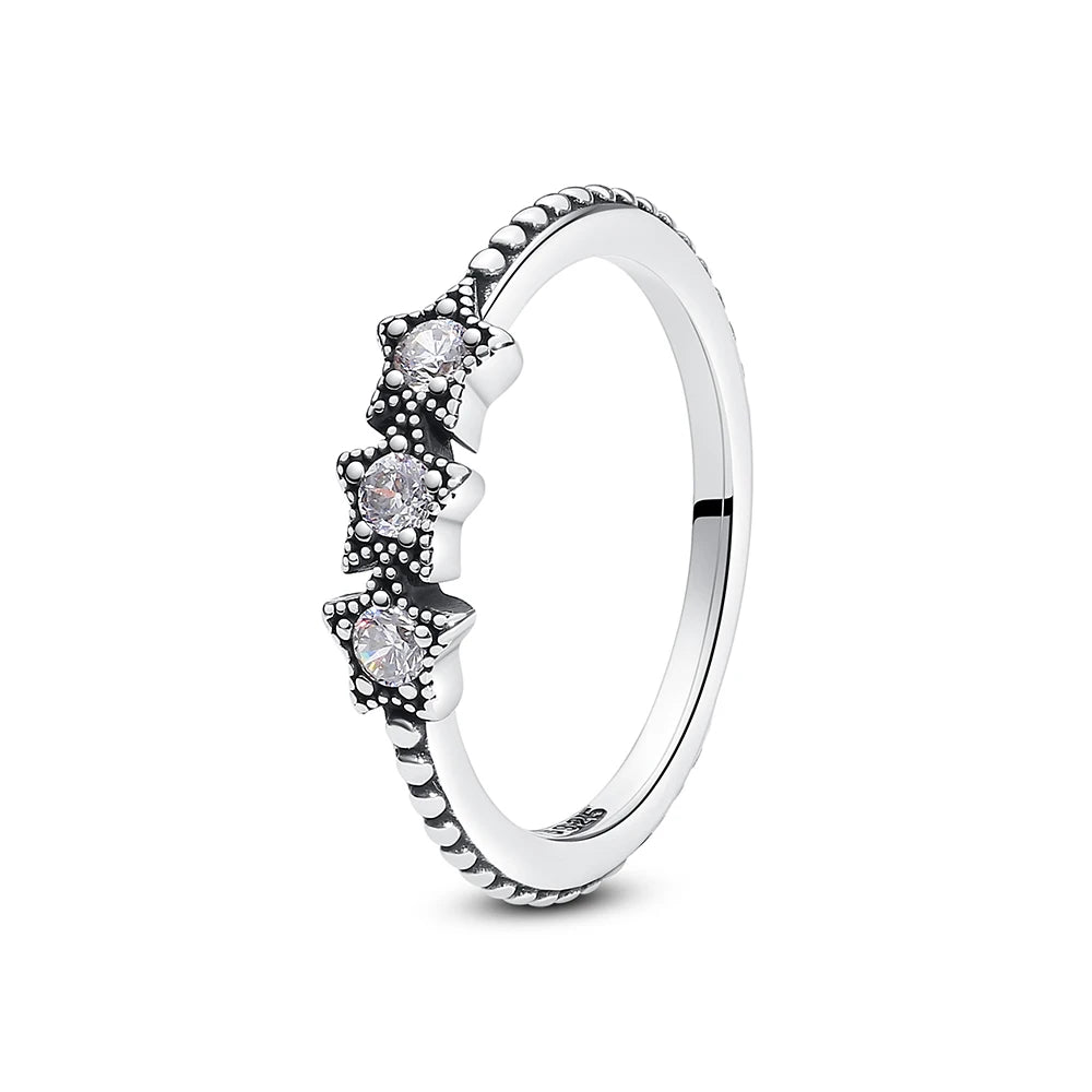 925 Sterling Silver Crown Heart Ring