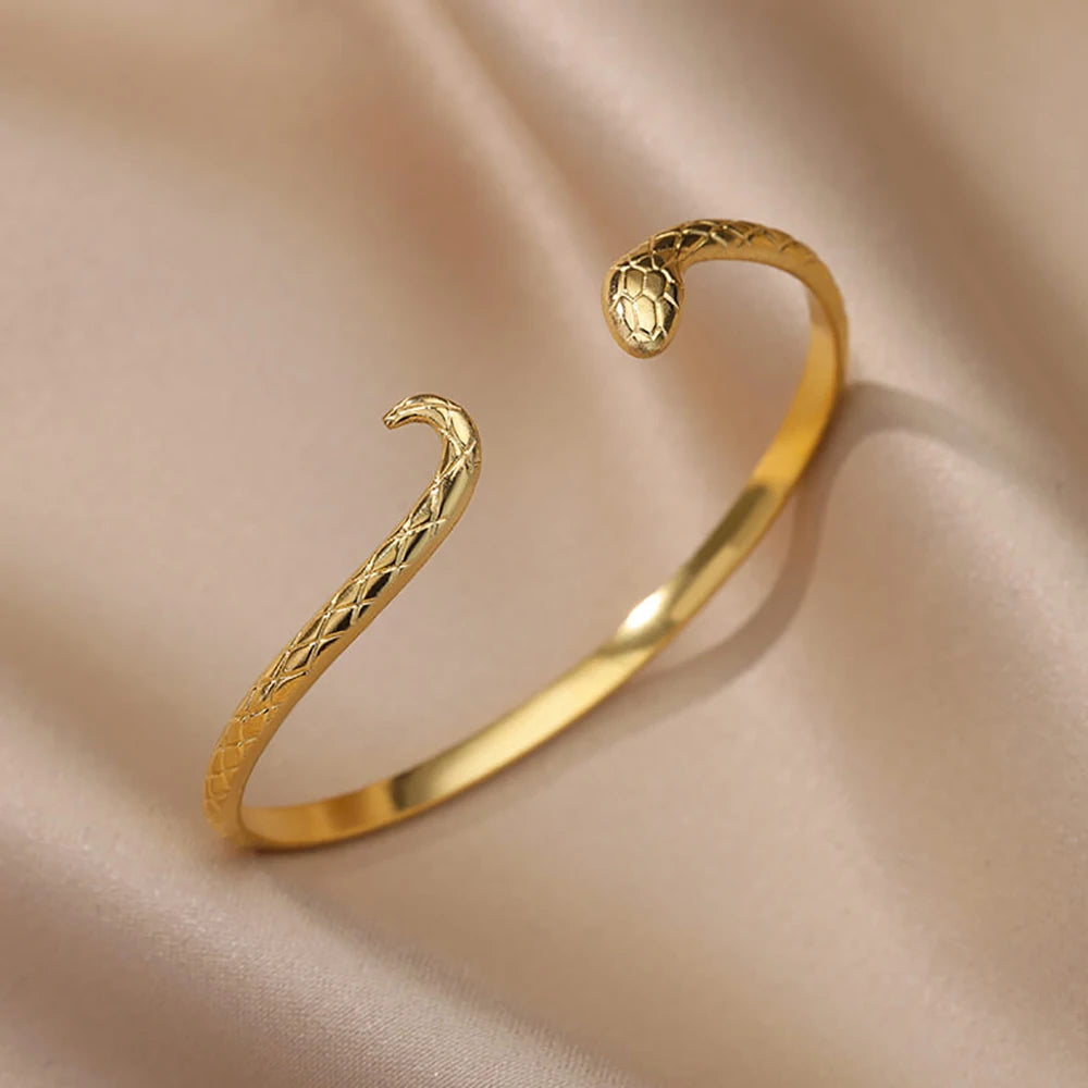 Luxury Gold Stainless Steel Wide Flower Cuff Bangle Bracelet