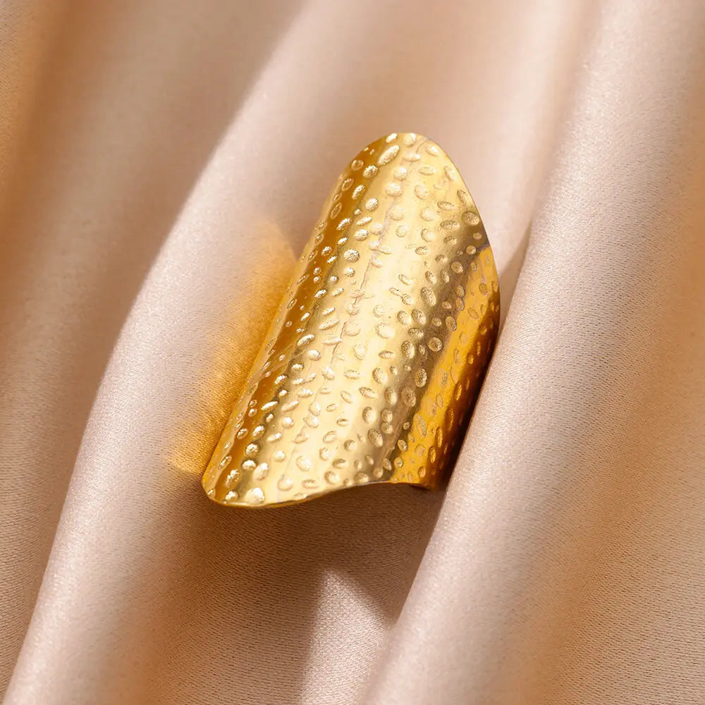 Stainless Steel Chunky Wide Ring