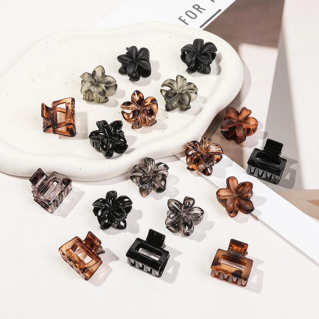 12/24/30Pcs Mini Flower Hair Claw Clips Pack